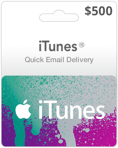Heup Vervullen eetpatroon $500 iTunes Gift Card | Cards are Emailed Promptly